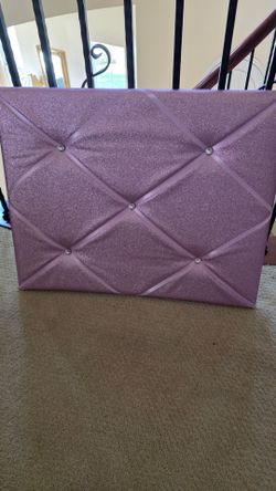 Memo board - soft sparkly pink