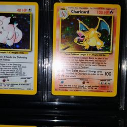 Vintage ORIGINAL 1990s Holographic Pokemon Charizard Holo Blastoise Pikachu Jolteon Alakazam Snorlax Sabrina's Gengar Collection 