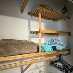 Wooden Closet Shelves 