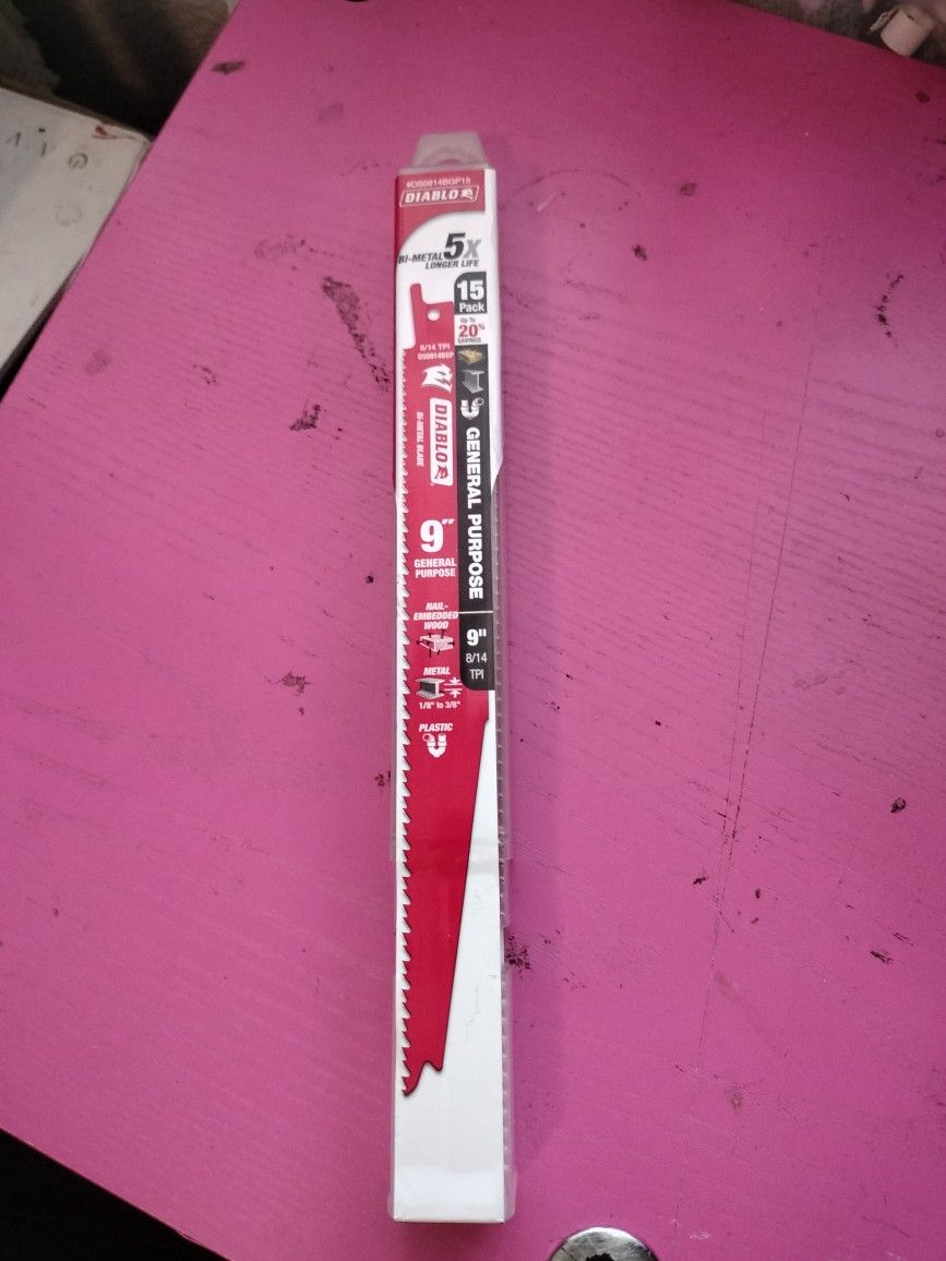 Diablo General Purpose 9" Bi Metal Blade 15pack
