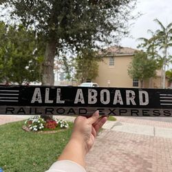Train - All Aboard Sign