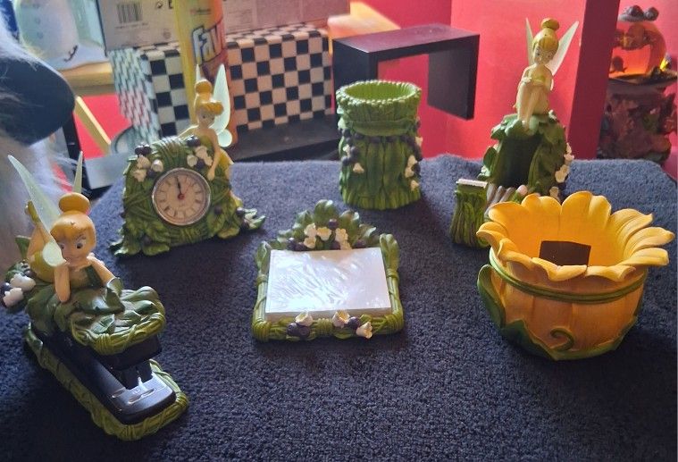 Vintage Disney Tinkerbell 5-pc Desk Stationary Set Tinker Bell