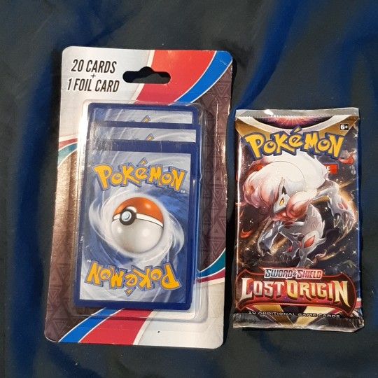 Pokemon 20 cards 1 Foil card & TCG: Sword & Shield—Lost Origin Booster Pack