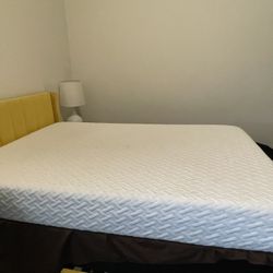 Full Bed with Box Spring & Yellow Bed Frame