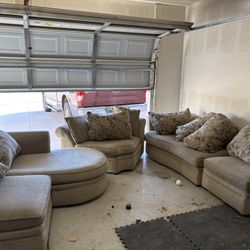 Fabric 5-Piece Sectional Couch