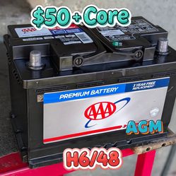 AGM Car Battery Group Size 48/H6