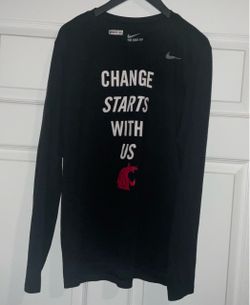 Washington State University WSU Cougars Women’s Basketball Team Issued #33 L/S T-Shirt Adult size small “Change Starts with Us” Excellent Condition “G
