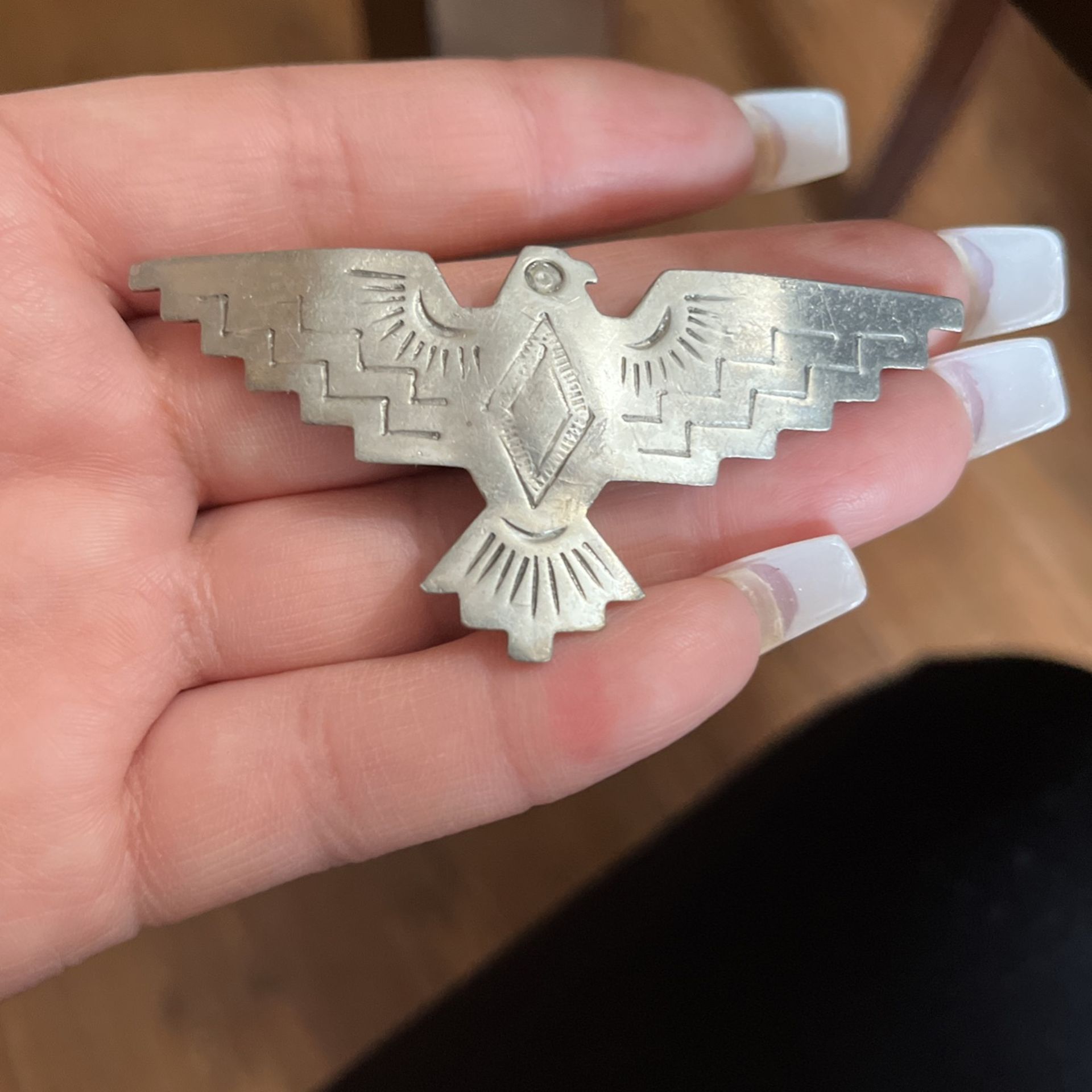 Vintage 1988 Pewter Brooch