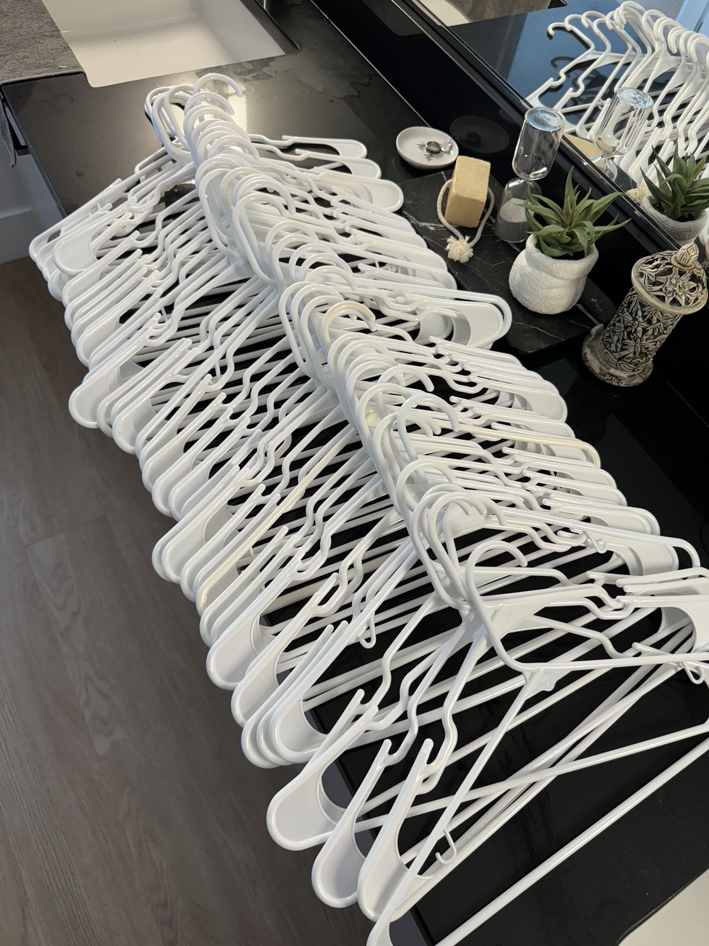 40 White Target Plastic Hangers 