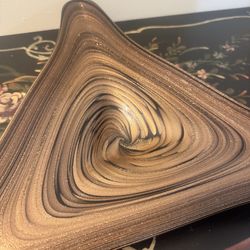 Rose gold glass center piece / key holder