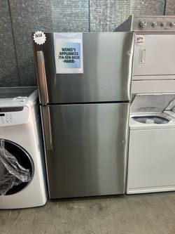 GE TOP FREEZER REFRIGERATOR STAINLESS STEEL