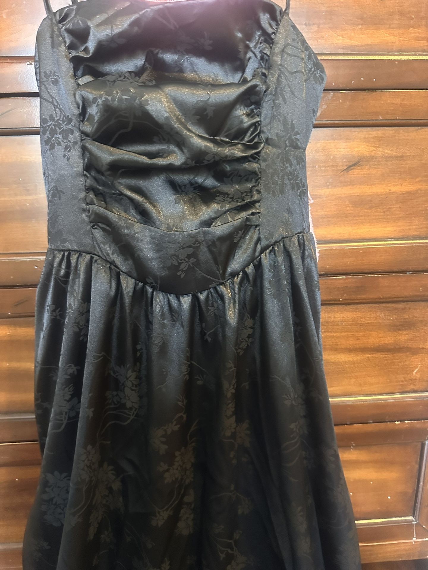 Satin Black Midi Dress