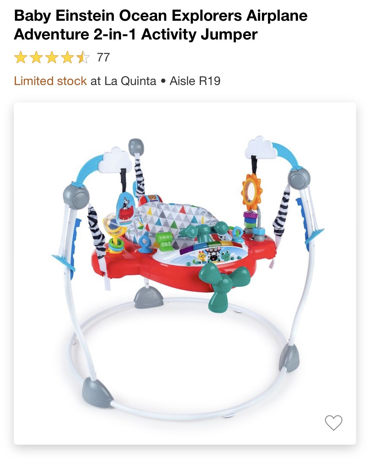 Baby Einstein’s Airplane Adventure Jumper