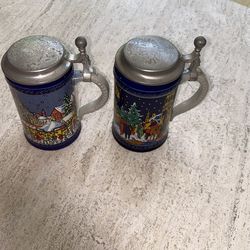 First Annual Christmas Beer Stein’s 1978 And 1979 Number 3558 Of A Limited Edition Of 7500 Made In Germany Nürnberg Market At Christmas Time