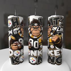 Pittsburgh Steelers Football Donkey Kong Tumbler
