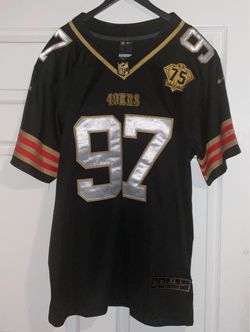 San Francisco 49ers Nick Bosa #97 Gold Label Edition Black /GoldJersey Vapor Stitched with 75 seasons Diamond patch adult mens XL New with tags Go Nin