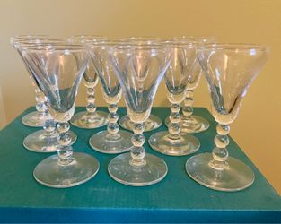 Vintage Knob Hill Clear Sherry/Cordial Glasses – Set of 10