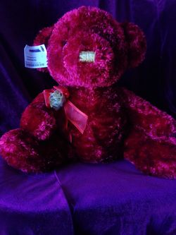 DEEP RED TEDDY BEAR
