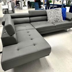 Leather Sectional Sofa - Fast Delivery 🚚 