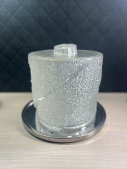 Lucite Acrylic Melting Ice Bucket-MCM Willilam Bounds Style Iceberg Swirl Bucket