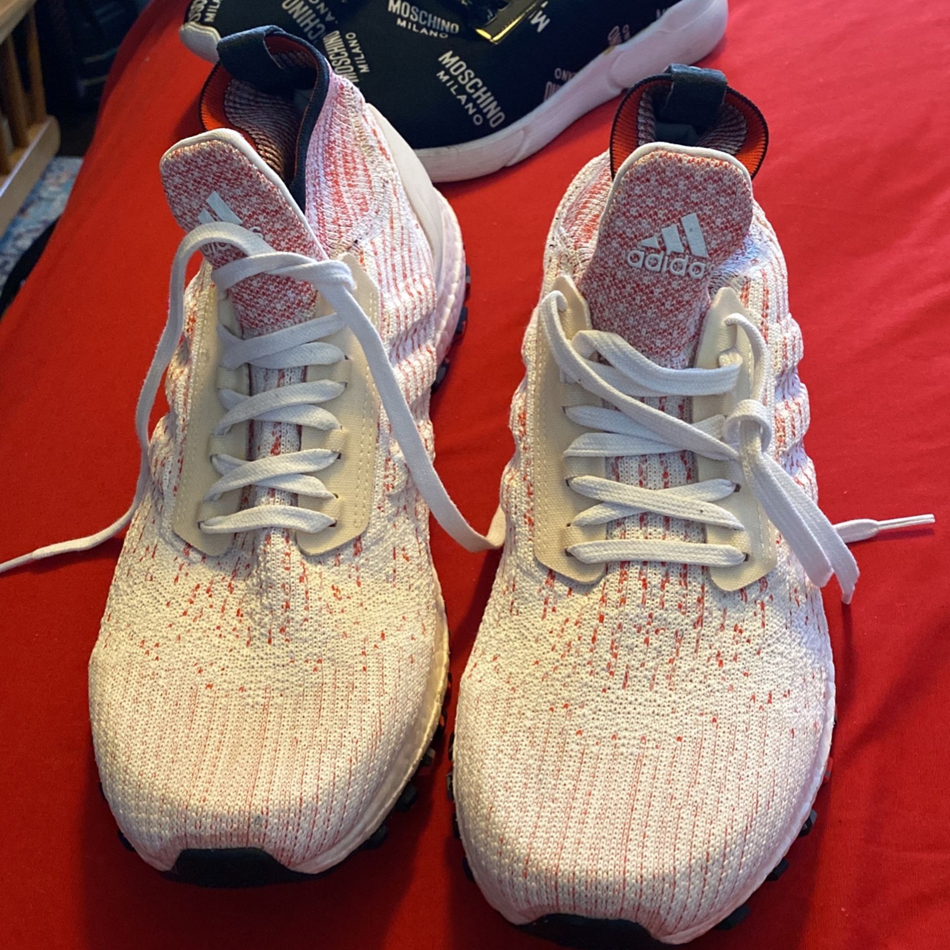 Authentic Adidas White & Light Pink Size 12