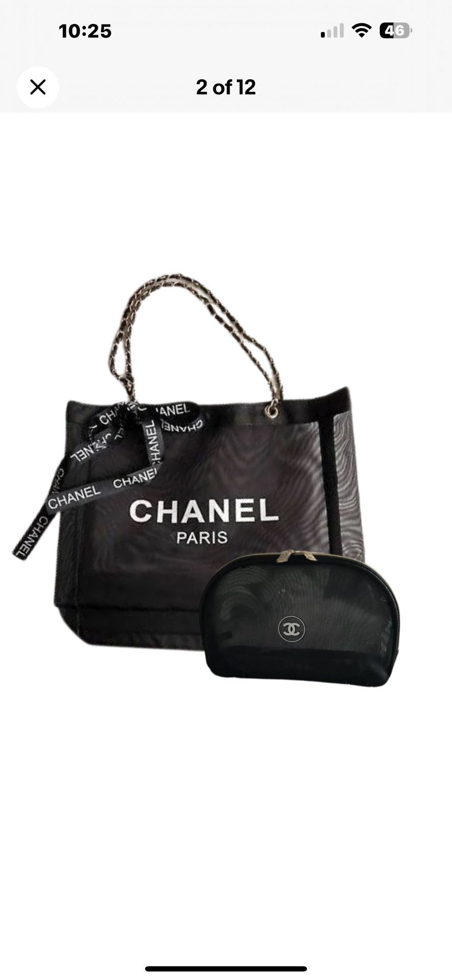 Chanel VIP 2 Piece Sheer Tote Bag