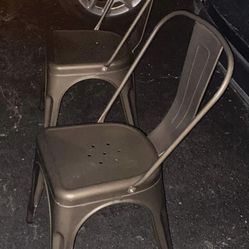 Metal Dining Room Chairs Set Of 2