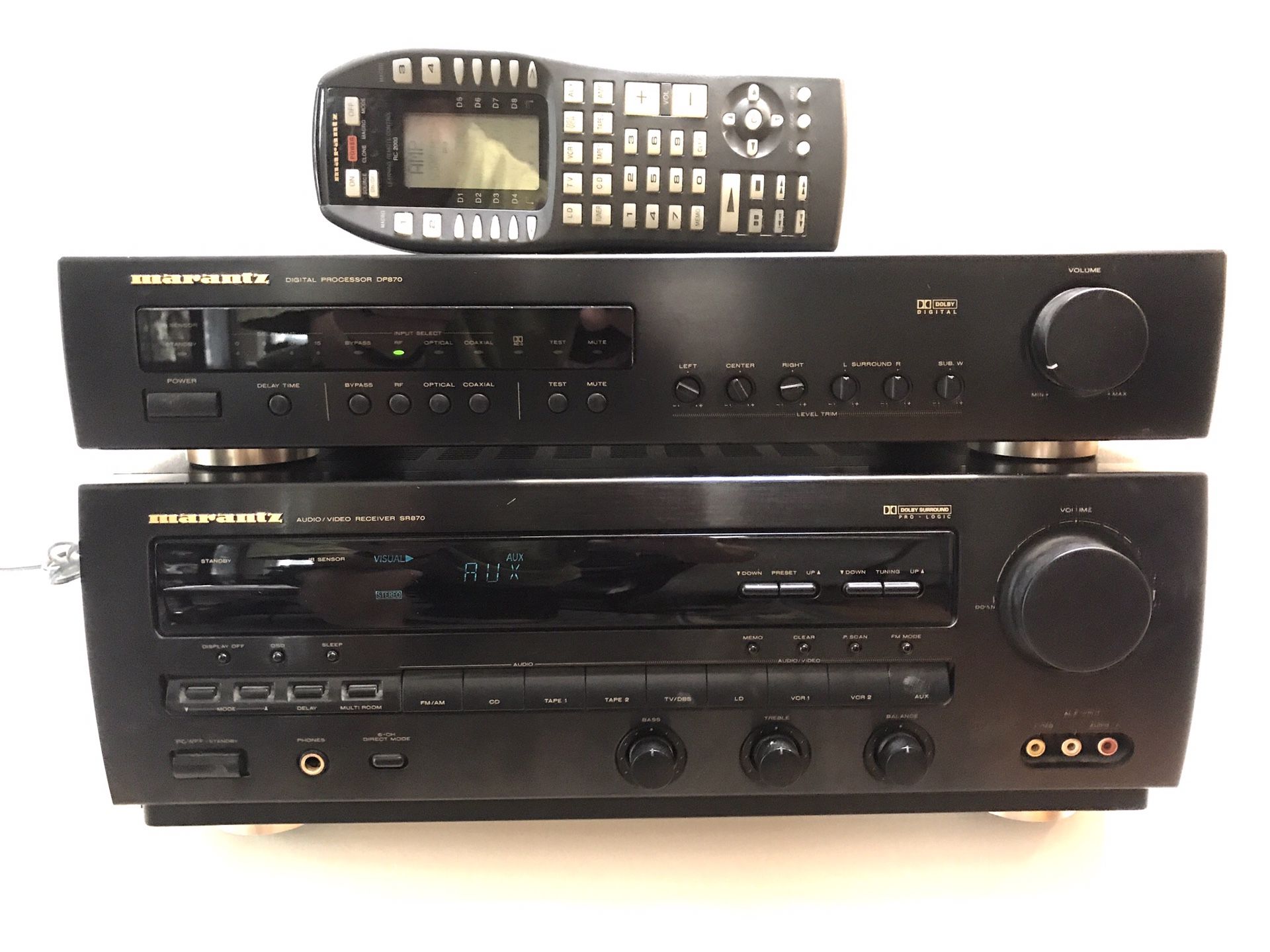 Marantz SR-870 Pro Logic A/V Receiver & DP-870 Dolby Digital Decoder