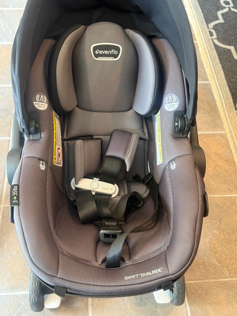 Shyft DualRide with Carryall Storage Infant Car Seat and Stroller Combo (Boone Gray)