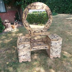 VINTAGE FRACTAL BURNED VANITY