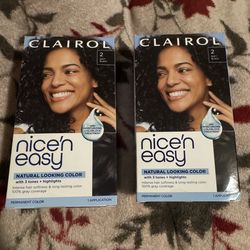 Clairol 2box soft black hair dye box