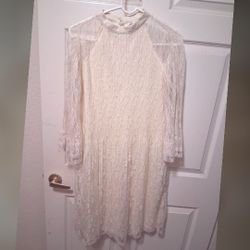 Gato Beige Lace Dress Size M  