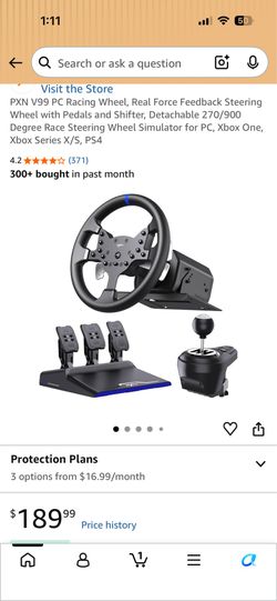 Pxn v99 force feedback racing wheel - new
