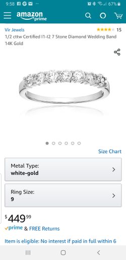 Beautiful half carat diamond ring, new! SZ 9