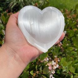 Selenite Heart Bowl ( 2 Bowls Available )