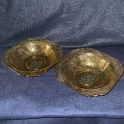 Set Of 2 Vintage Indiana Glass Co. Madrid Bowls