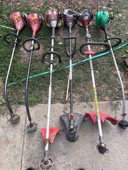 Lot of 6 Gas String Trimmers*Send offers* not free