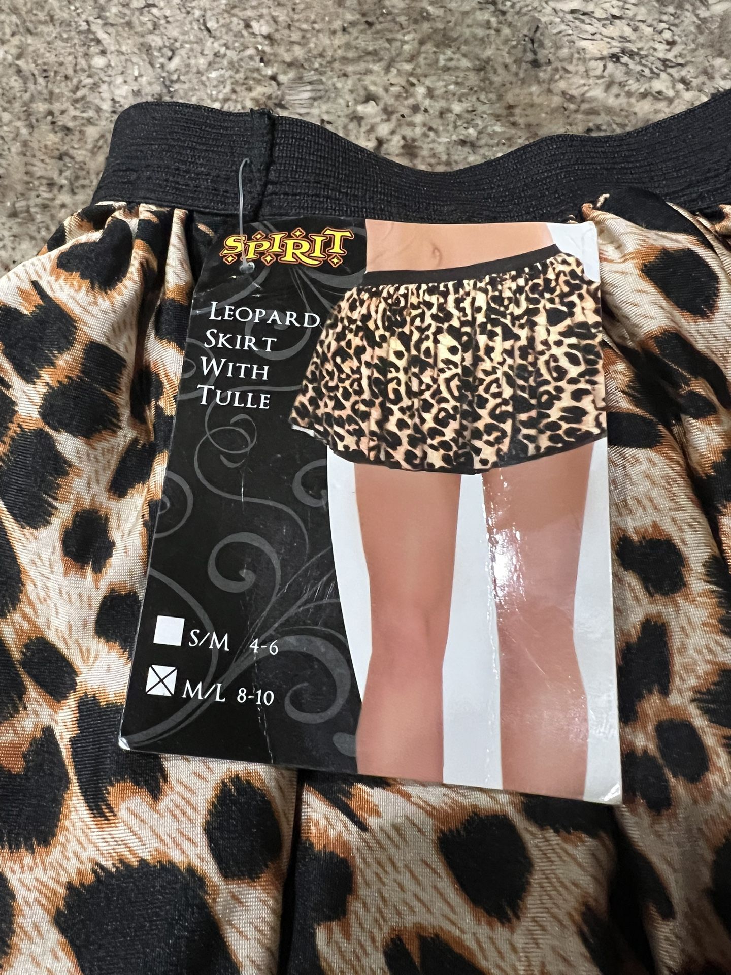 NEW Leopard Mini Skirt With Tulle Adult Women’s Size Medium/Large 8–10 two available $12 each or both for $20 Halloween