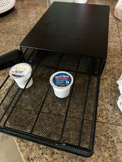 Black Metal Mesh K-Cup Pod Drawer Organizer
