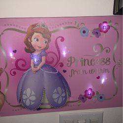 Disney Sofia The First Light Up Wall Picture 