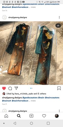 Custom resin bookmarks and ring trays