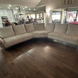 Pure Italian Suede/pascia Sectional Couch