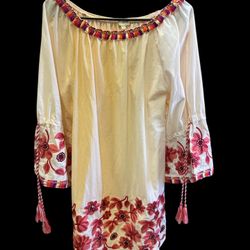 Velzera Womens 2XL Embroidered Floral Dress
