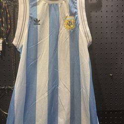 Adidas Vintage Argentina Soccer Tank Top Jersey Mens Medium Blue Soccer Futbol M