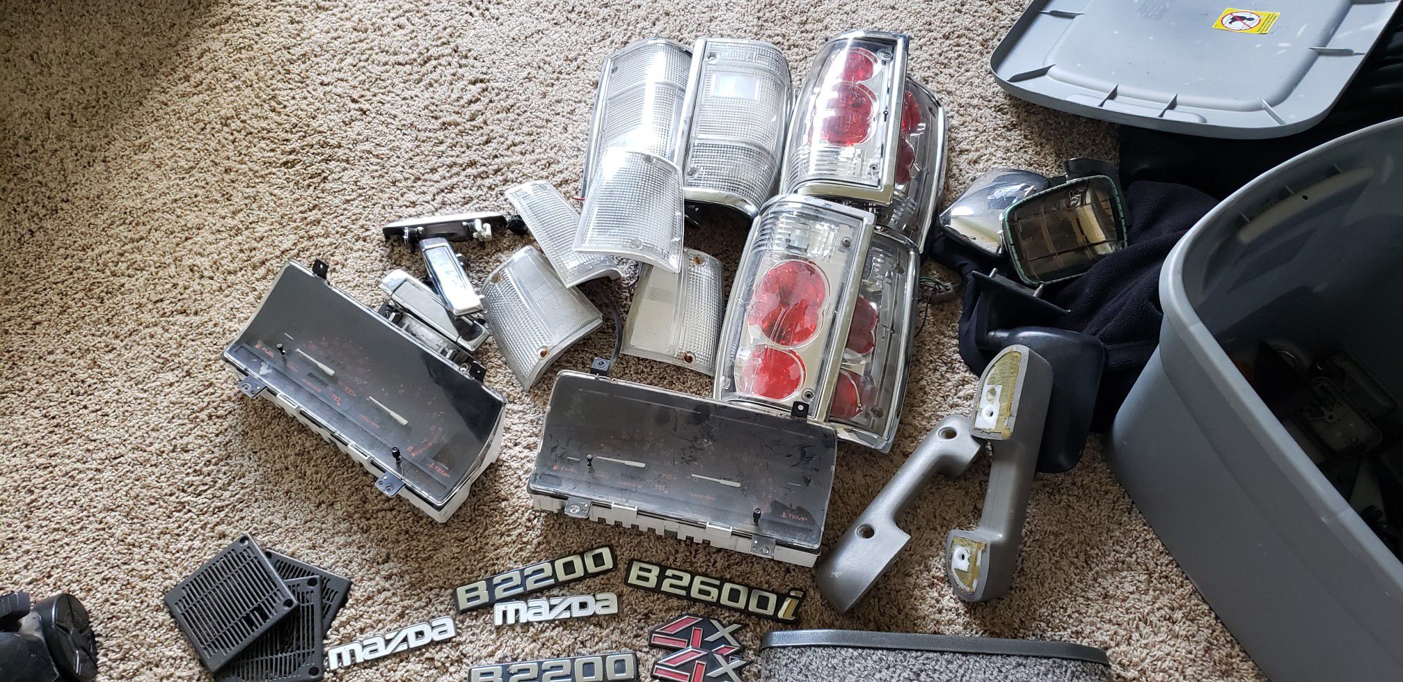 Mazda b series parts parts are pictured clear tailights are sold..
