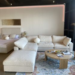 Modular Cloud Sectional – Performance Linen, Warranty Included  ( Free Local Delivery 📦 )  