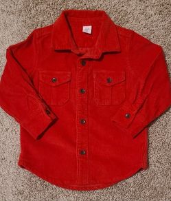 Baby Gap ,red Corduroy Button Up Shirt / Jacket Toddler Size 2