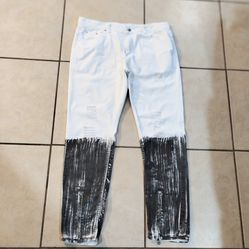 Mens Split Colored Jeans