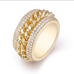 GOLD FILLED WRAPPED WITH TRIPLE A CZ RING