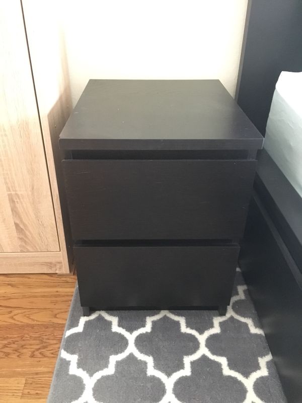 Ikea Malm Bedside Table 2 Drawer Chest Black Brown For In Ikea Malm Bedside Table 2 Drawer Chest Black Brown